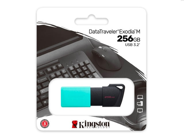 Unidad Flash USB Kingston DataTraveler Exodia M 256GB USB 3.2 Gen 1
