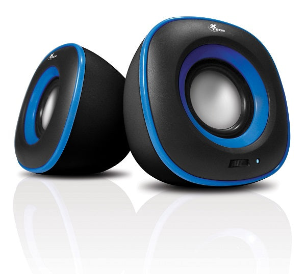 Altavoces Xtech XTS-115BL – 2.0 canales, 6W, cable 3.5mm, Azul