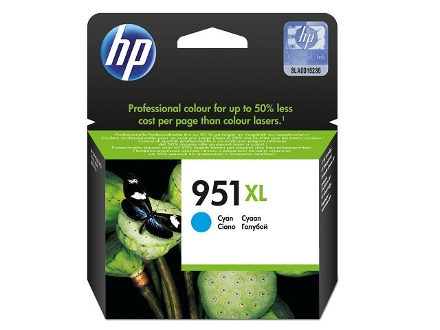 Cartucho de Tinta Cian Alto Rendimiento Original HP 951XL Officejet Pro