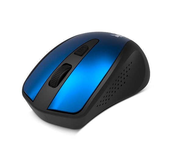 Mouse óptico inalámbrico Xtech de 4 botones Azul