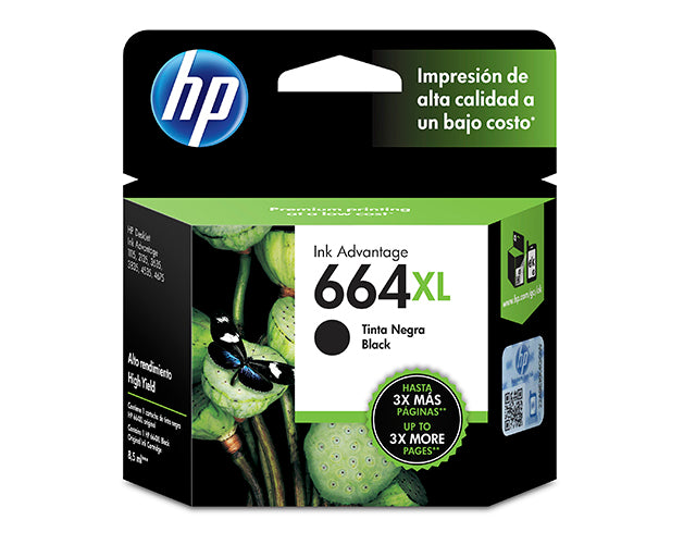 Cartucho de Tinta Negra HP 664XL