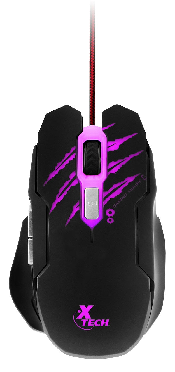 Mouse para Gaming Xtech XTM-610 Lethal Haze 3200dpi LED 4 Colores