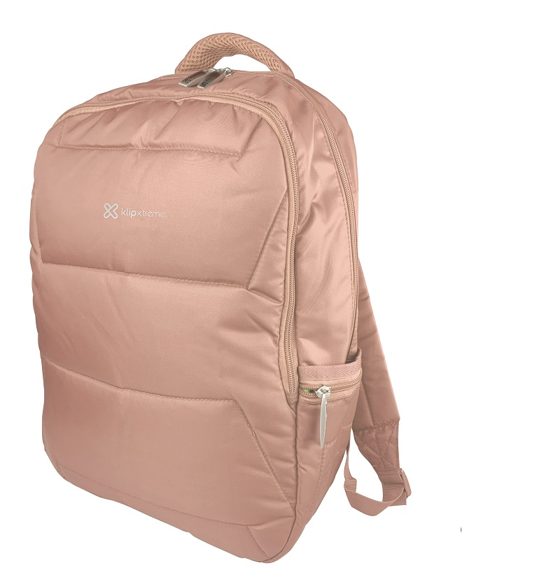Mochila para Laptop Mónaco Klip Xtreme 15.6" Nylon 1200D Rosada Dos Compartimentos