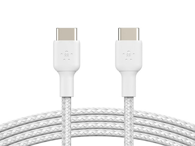 Belkin BoostCharge - Cable USB - 24 pin USB-C (M) a 24 pin USB-C (M) - 1 m - blanco