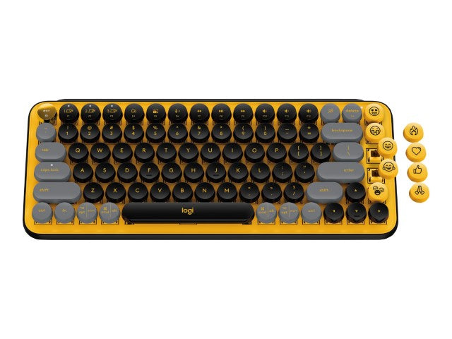 Teclado Inalámbrico Mecánico Logitech POP Keys Amarillo