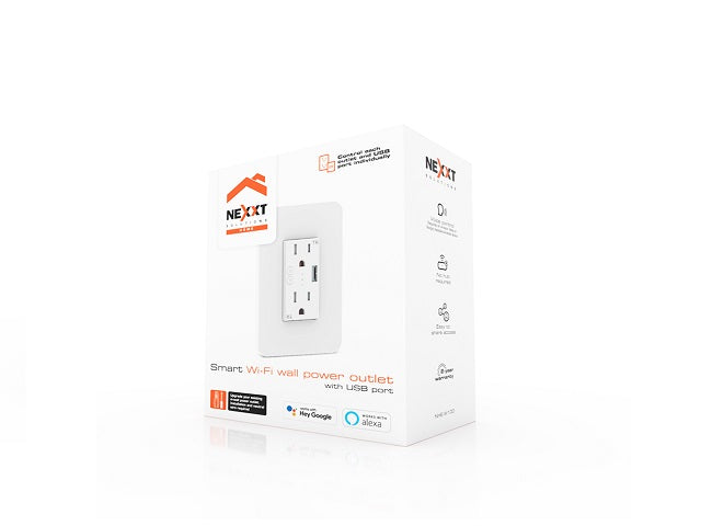 Tomacorriente de pared inteligente con puerto USB y conexión Wi-Fi Nexxt Solutions