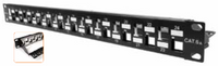 Panel de conexiones modular Nexxt, modelo NAW-PNEL6A24, Cat6A, 24 puertos SFTP, para rack