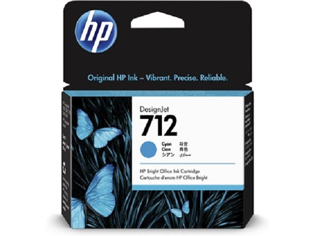 Cartucho de Tinta Cian Original HP 712 DesignJet 29ml