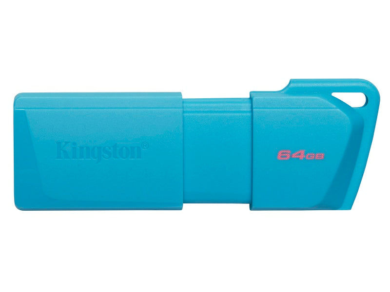 Unidad Flash USB 3.2 Gen 1 Kingston 64GB Aqua Azul Neón