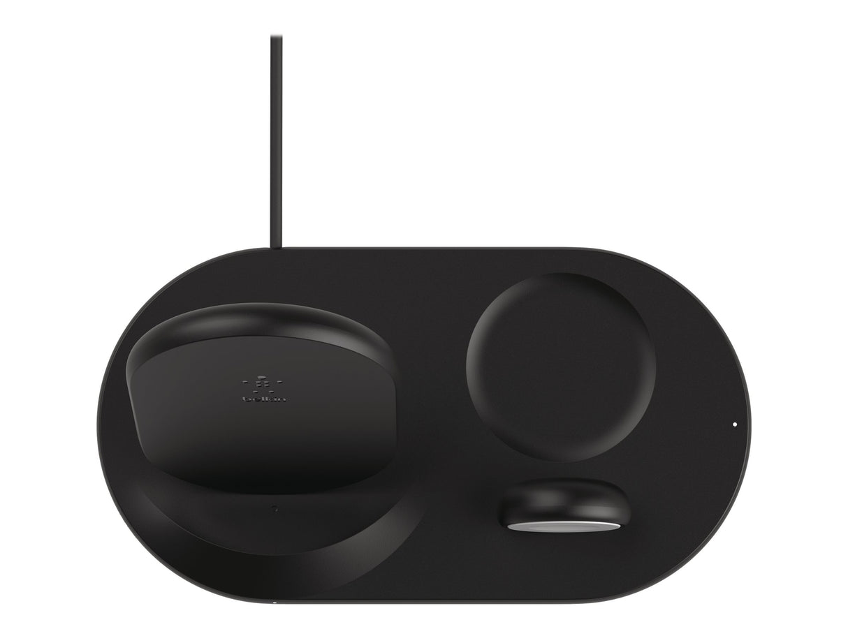 Stand para carga inalámbrica Belkin 3-in-1 Negro