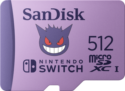 Tarjeta de Memoria SanDisk microSDXC 512GB Pokémon™ para Nintendo Switch™, licencia oficial