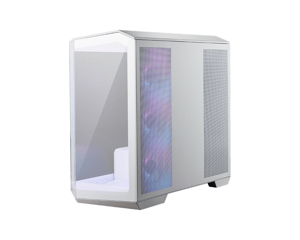 Torre MSI Micro ATX MAG PANO, vidrio templado 270°, ARGB, soporte AIO 360mm
