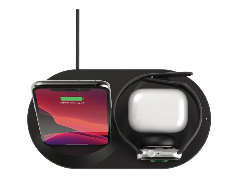 Stand para carga inalámbrica Belkin 3-in-1 Negro