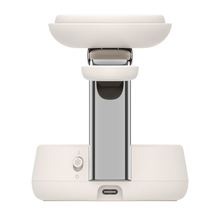 Base de Carga Magnética Belkin UltraCharge Pro 3‑in‑1 – Qi2 25W – Sand – WIZ040ttSD