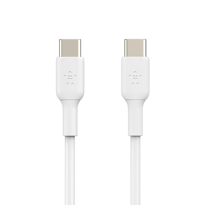 Cable cargador rápido USB‑C a USB‑C – Belkin BoostCharge – 1 m – Blanco – CAB003bt1MWH