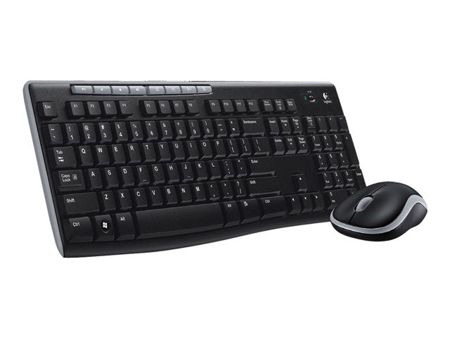 Set Teclado y Ratón Inalámbrico Inglés Logitech MK270 2.4GHz Negro