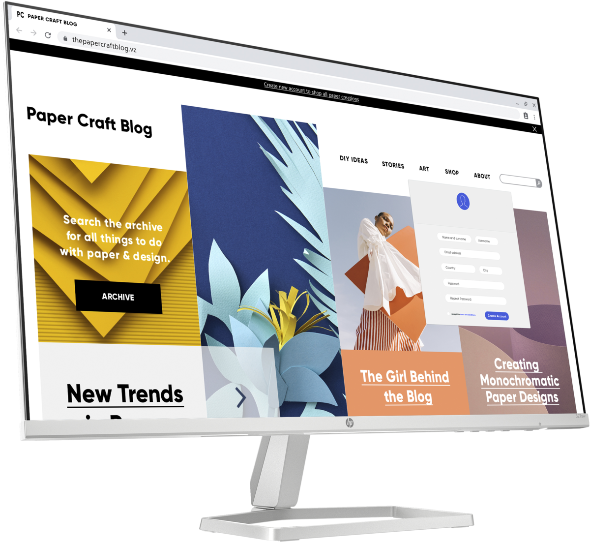 Monitor HP 27" IPS Blanco