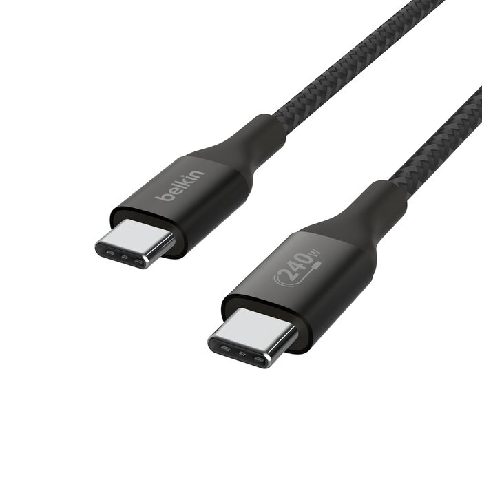 Cable USB-C a USB-C Belkin BoostCharge 2m 240W Negro – CAB015bt2MBK