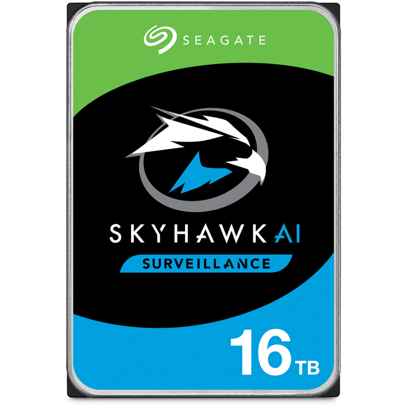 Disco Duro Interno Seagate SkyHawk AI 16TB 3.5" SATA 6Gb/s 256MB Cache con Recuperación de Datos