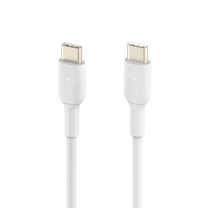 Cable cargador rápido USB‑C a USB‑C – Belkin BoostCharge – 1 m – Blanco – CAB003bt1MWH