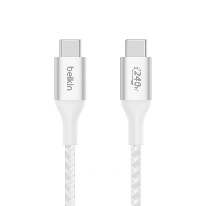 Cable USB-C a USB-C Belkin BoostCharge 2m 240W Blanco – CAB015bt2MWH