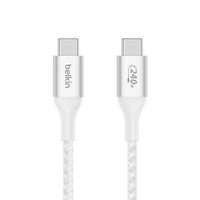 Cable USB-C a USB-C Belkin BoostCharge 2m 240W Blanco – CAB015bt2MWH