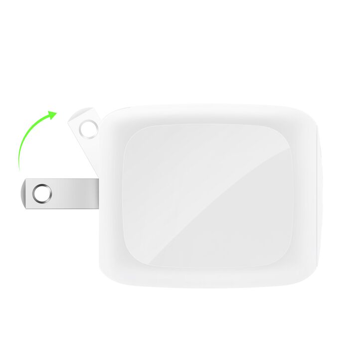 Cargador de Pared Belkin Dual USB‑C GaN 50W – WCH019dqWH – Blanco