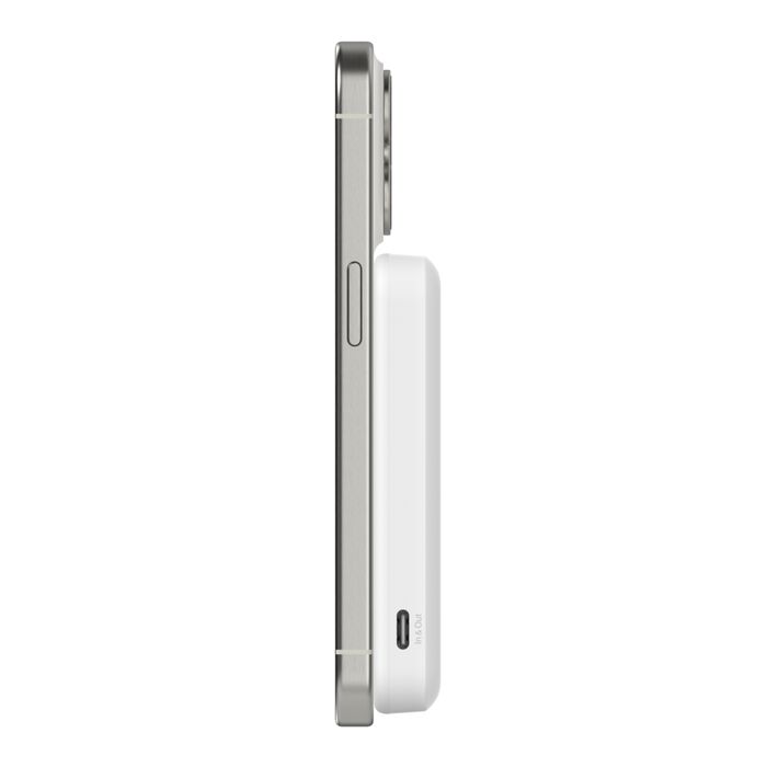 Belkin Qi2 Power Bank 15W – 5,000 mAh / Magnético / USB-C / Blanco