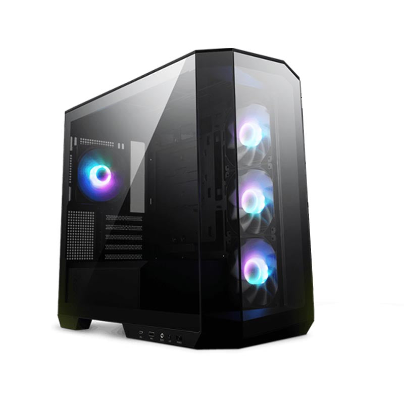 Micro Torre MSI MAG PANO M100R Negro, vidrio templado 270°, ARGB, soporte AIO 360mm