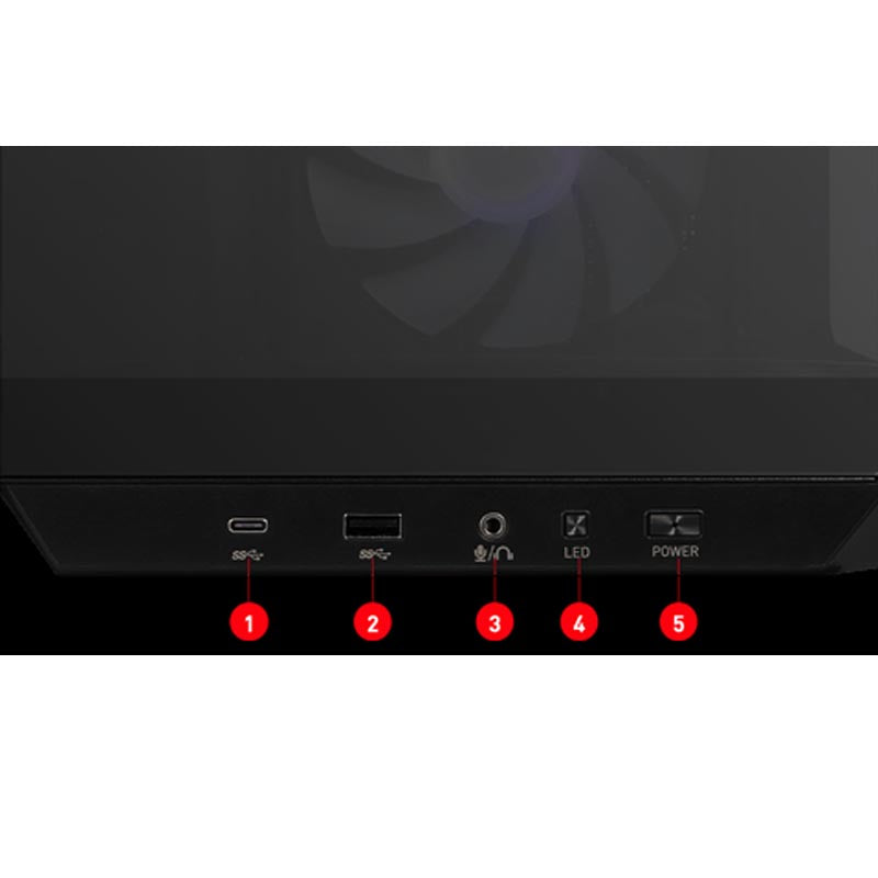 Micro Torre MSI MAG PANO M100R Negro, vidrio templado 270°, ARGB, soporte AIO 360mm