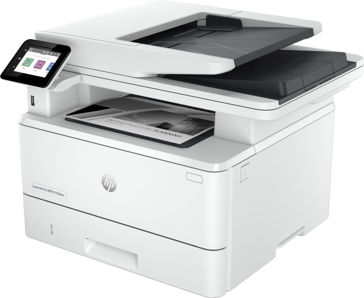 mpresora multifunción láser blanco y negro HP LaserJet Pro MFP 4103dw, dúplex, Wi-Fi – 2Z627A#BGJ