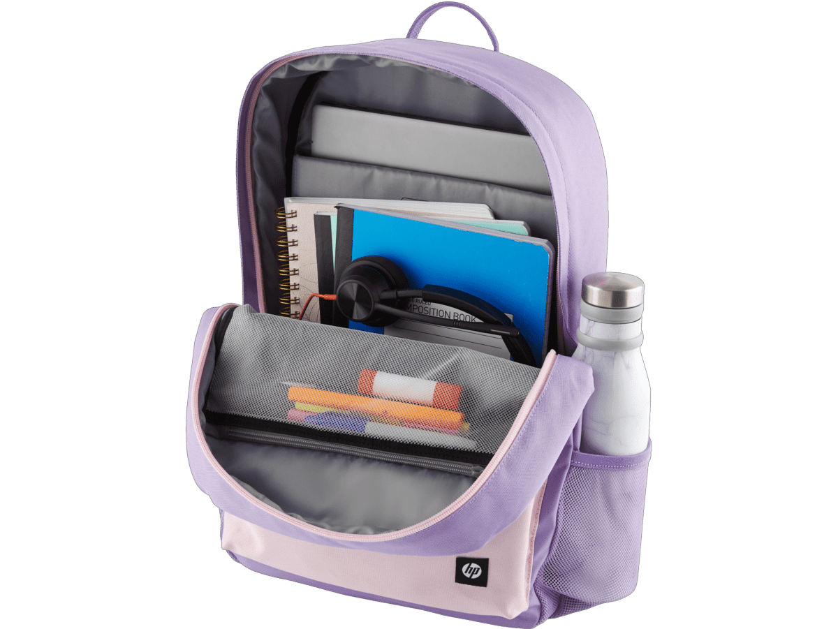 Mochila HP Campus LVR Backpack – 15.6" – Color Lavanda – Diseño Resistente y Moderno