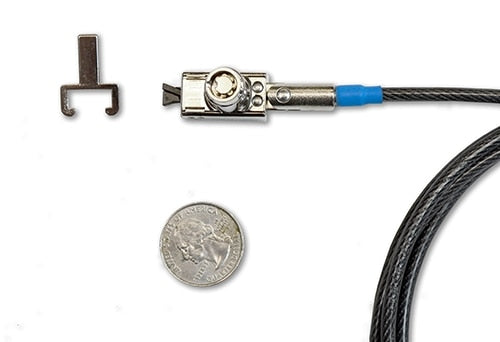 Kit de bloqueo para portátiles – Noble Locks TZ04T Compact Wedge Lock – llave barril – 1.8 m – plata