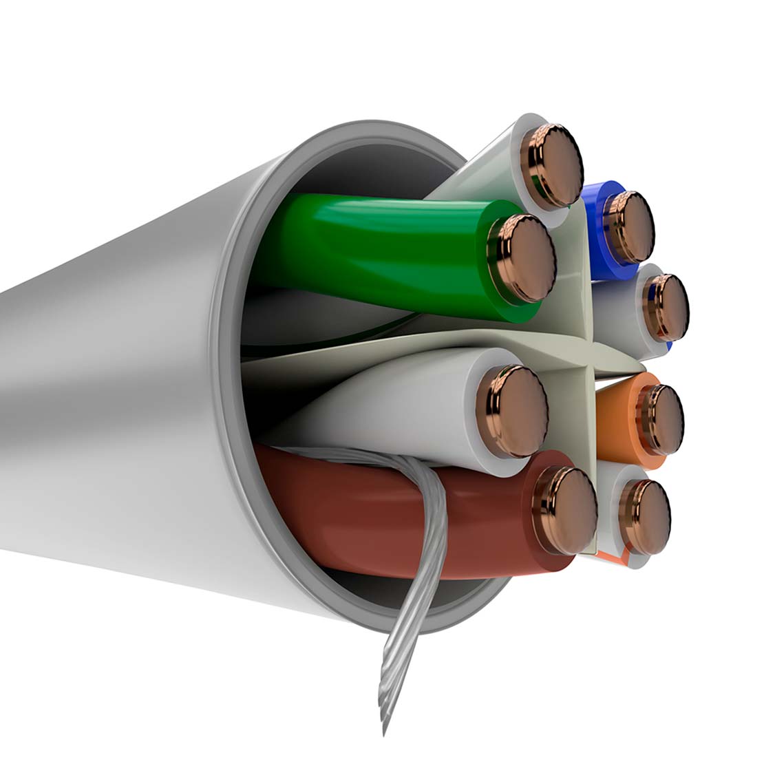 Cable UTP categoría 6 Nexxt Professional, modelo AB356NXT31, 4P 24AWG CM, 305m, color gris