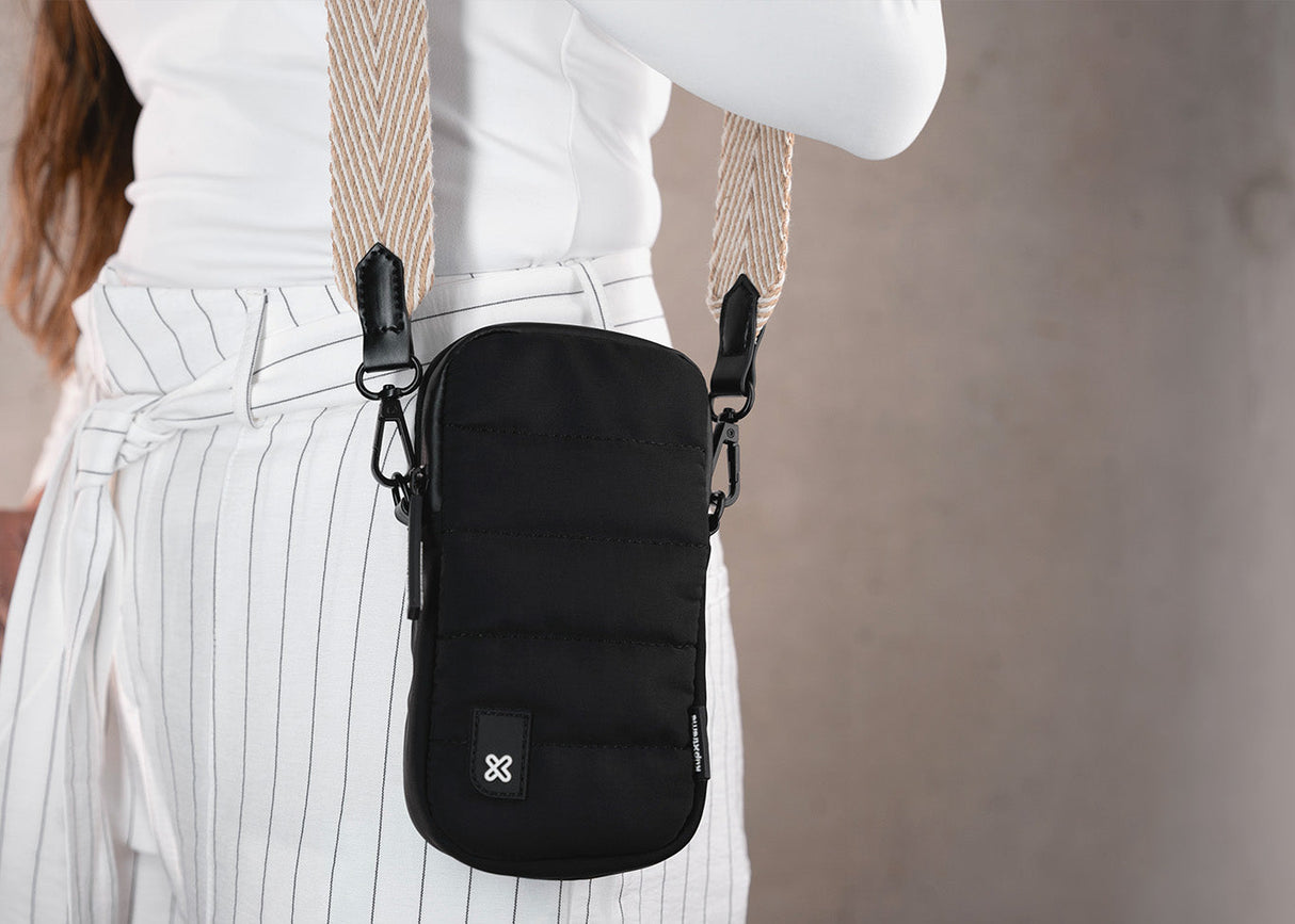 Bolso Bandolera Klip Xtreme KCB-450 – Negro/Beige / Repelente al Agua / Unisex