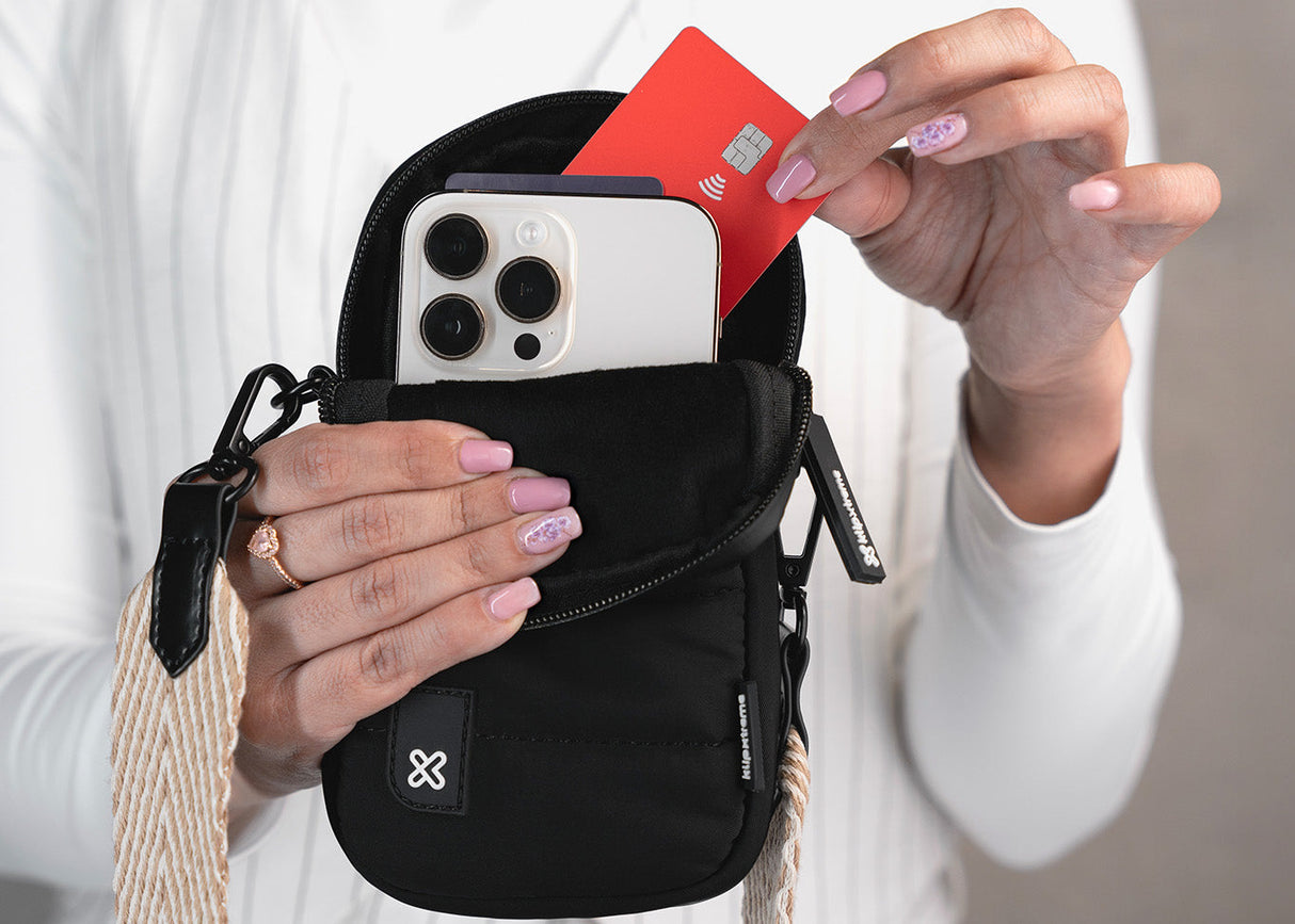 Bolso Bandolera Klip Xtreme KCB-450 – Negro/Beige / Repelente al Agua / Unisex