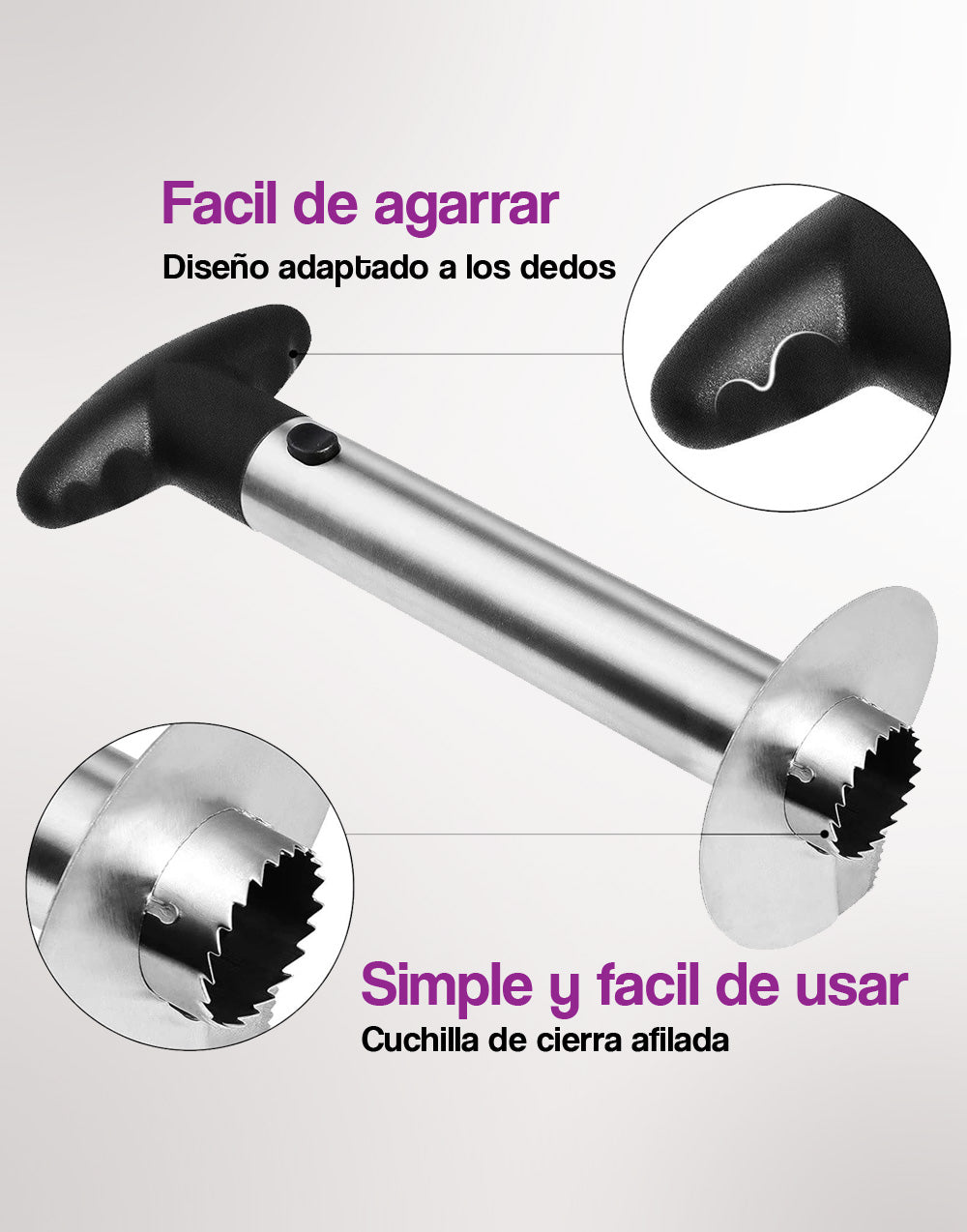 Cortadora de acero inoxidable para piñas