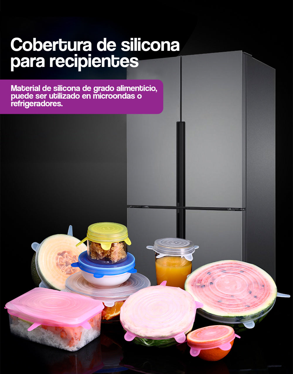 Cobertura de silicona para recipientes