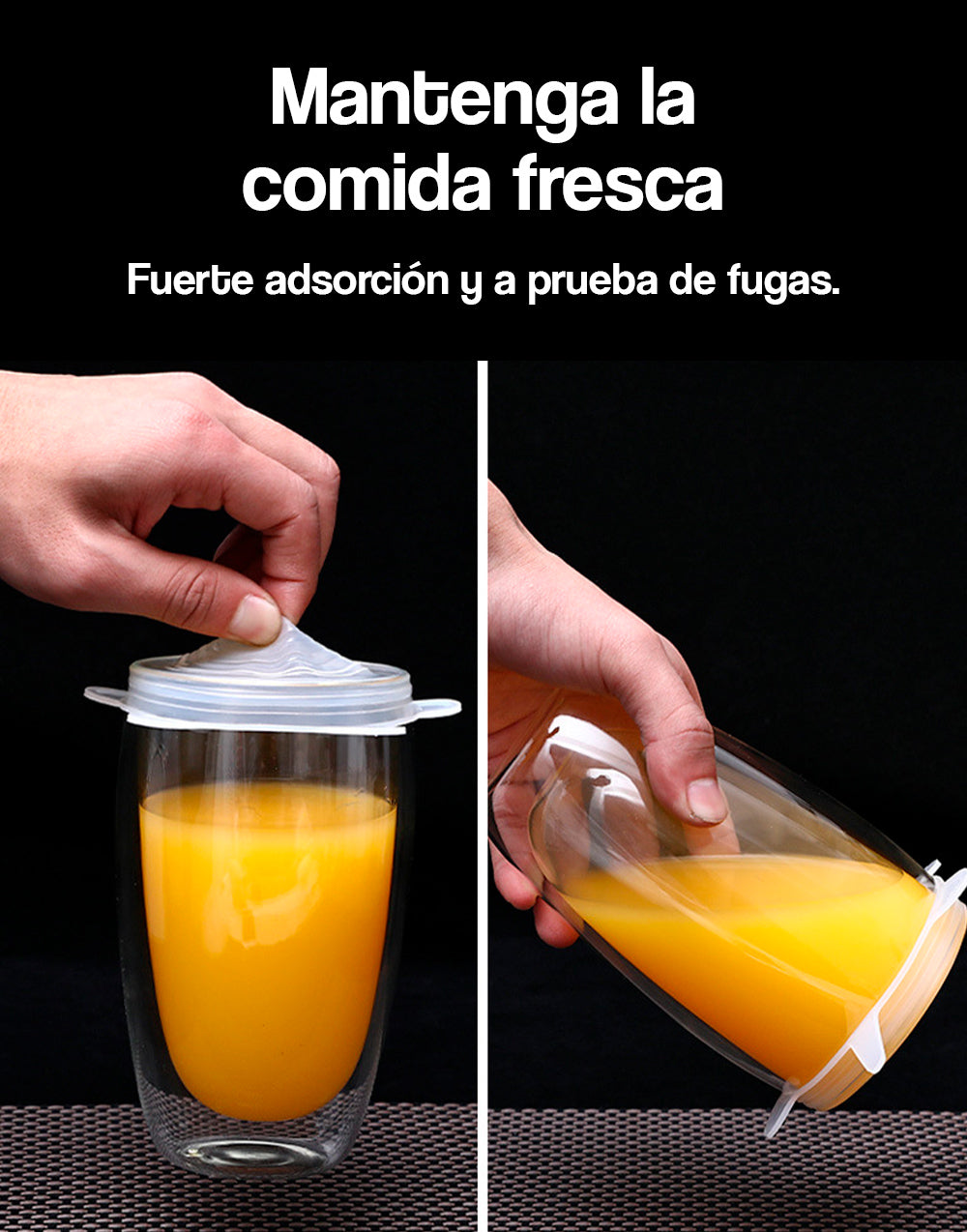 Cobertura de silicona para recipientes