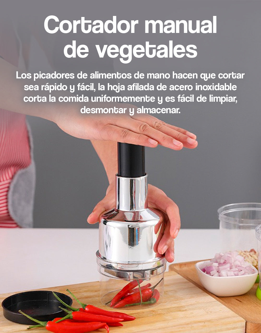 Cortador manual de vegetales