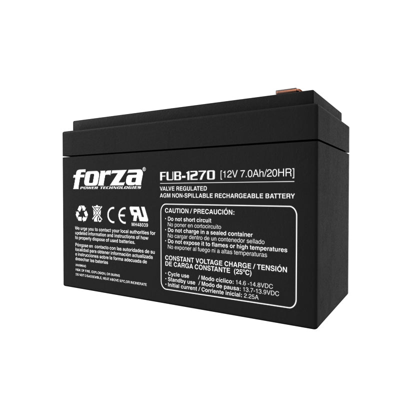 Batería Forza FUB-1270 – 12V / 7Ah / Sellada / Libre de Mantenimiento