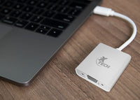 Adaptador USB-C a VGA Blanco Brillante Xtech XTC-551