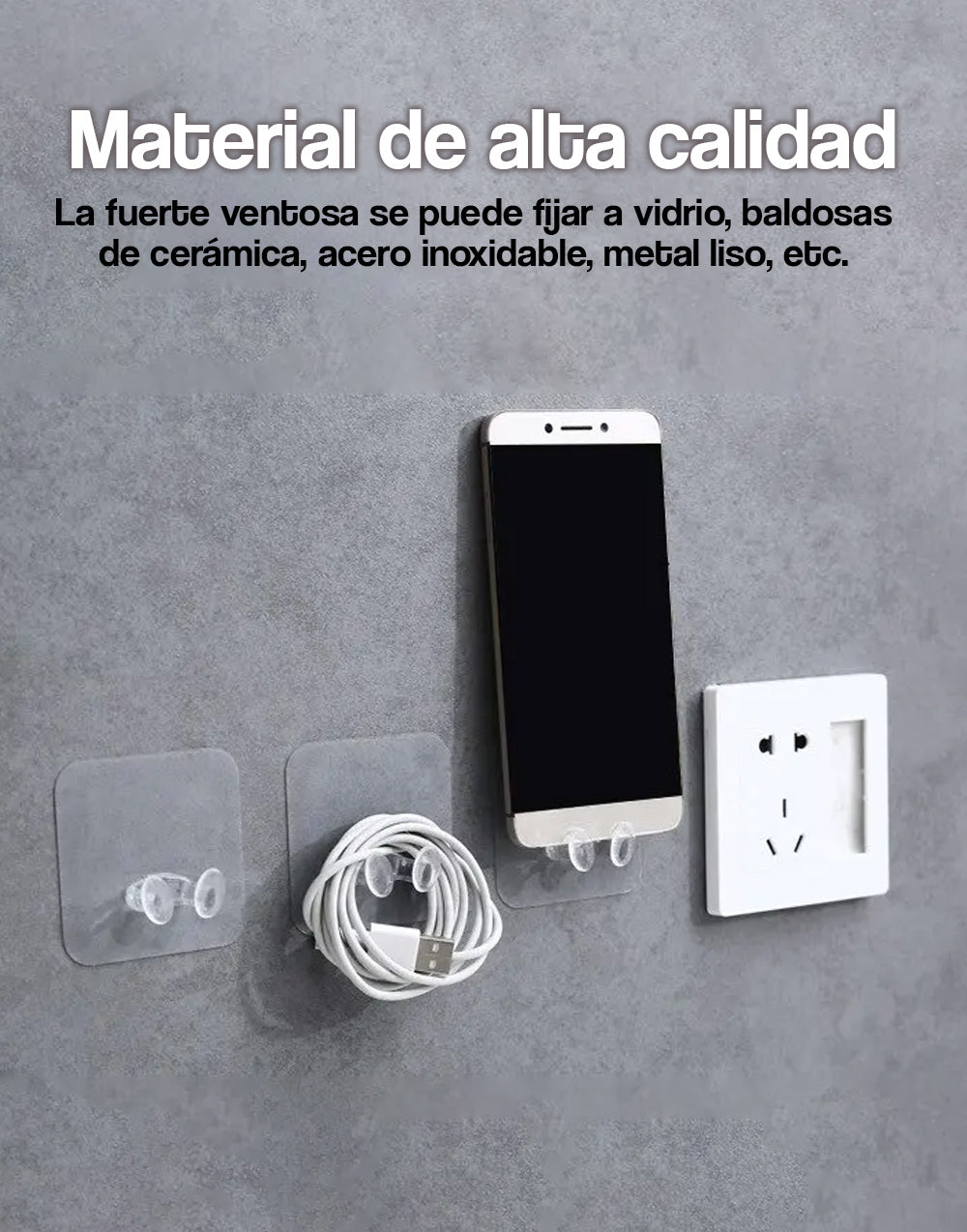 Ganchos de pared transparentes