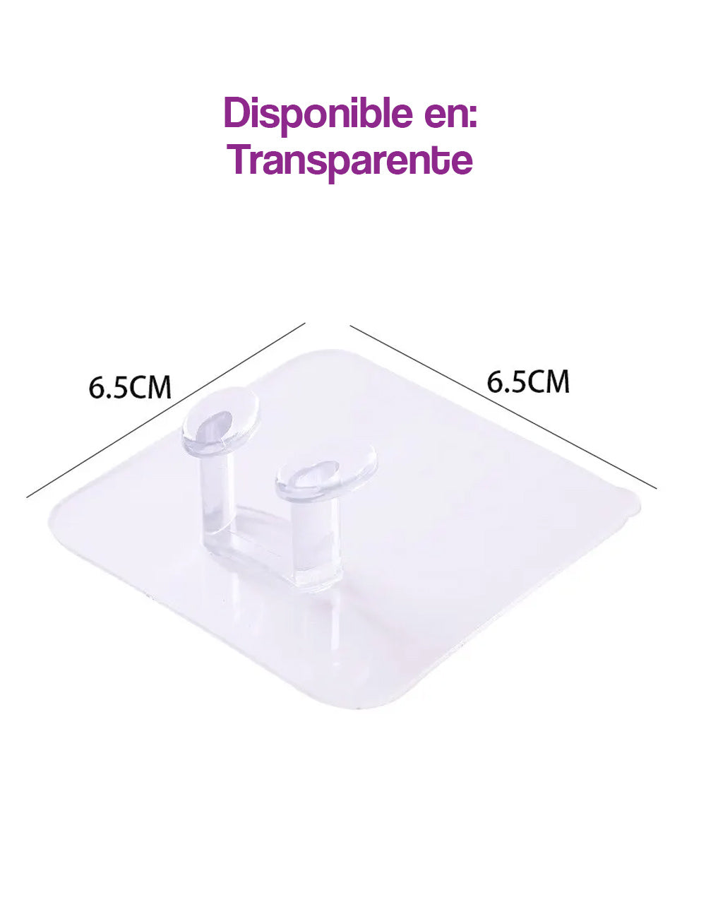 Ganchos de pared transparentes
