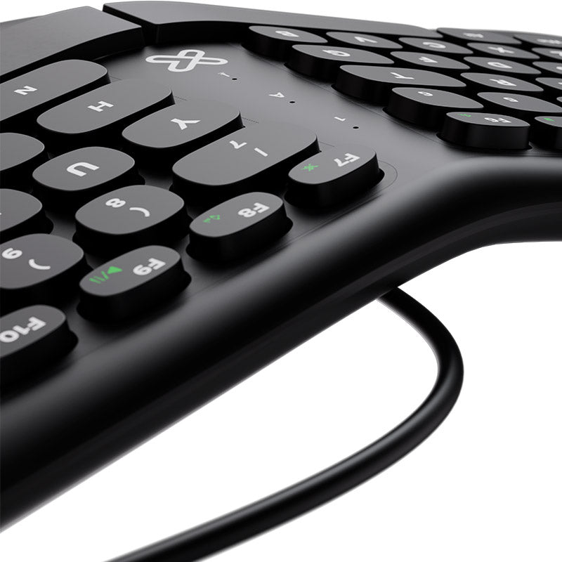 Teclado Alámbrico Evolve Español USB Ergonómico Klip Xtreme Negro