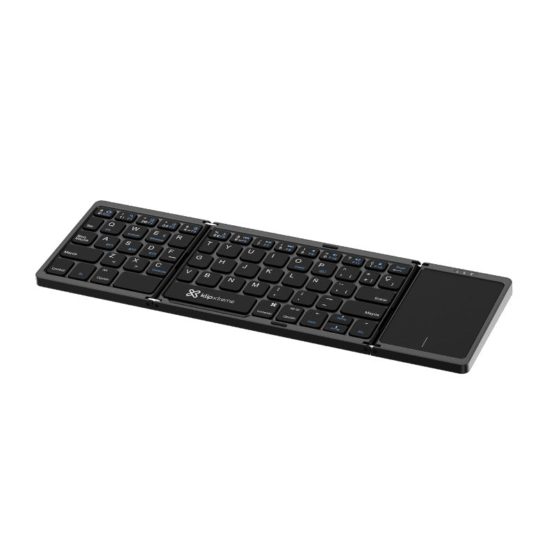 Teclado Inalámbrico con Touchpad Español Bluetooth 5.0 Klip Xtreme FlexPlit Negro