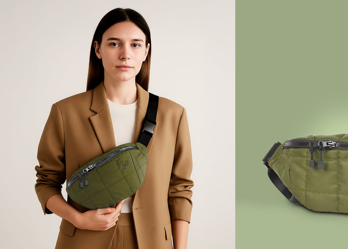 Riñonera Verde Klip Xtreme KFP-550 / Repelente al Agua / Unisex