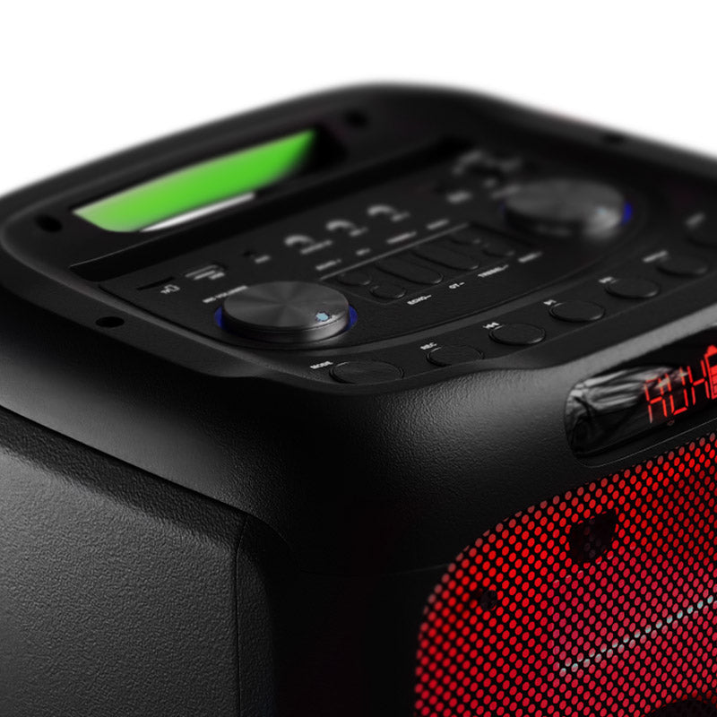 Altavoz Portátil 8" con Luces LED de Llama BoomFire Pro Klip Xtreme KLS-662 Negro