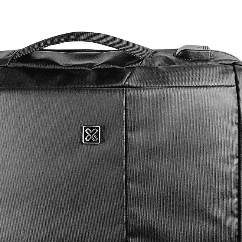 Mochila Bizman 2 en 1 con Estuche para Laptop Klip Xtreme 15.6" Poliéster Negra