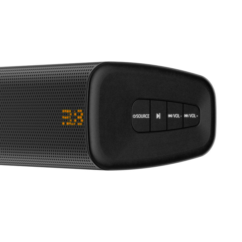 Barra de sonido Klip Xtreme TuneBar KSB‑00A – 2.0 canales – 60W – Bluetooth – HDMI/Óptico/RCA – Edición WC – Negra